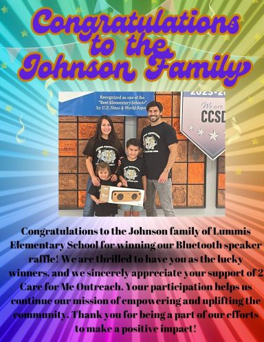 Congrats to the Johnson family - they won our drawing for a blue tooth speaker.
