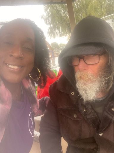 Meet Bill - a wonderful conversation while handing out food and hygiene kits to our community